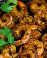 This Blackened Shrimp is mouth-watering, succulent shrimp coated with delicious blackened seasoning that’s bursting with cajun flavor. It’s a quick and delicious meal that comes together in just 15 minutes. #easyShrimp #BlackenedShrimp