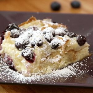 Blueberry Croissant Bread Pudding recipe is easy and delicious