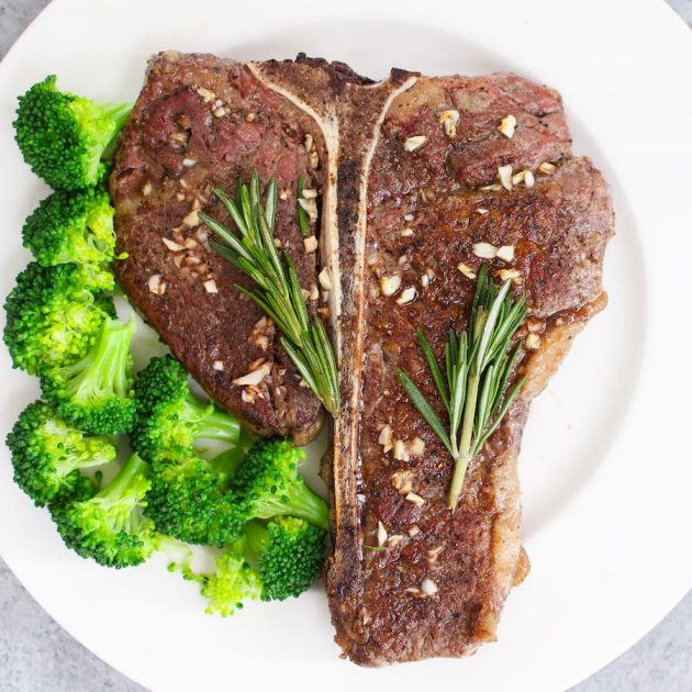 Cooked Porterhouse Steak