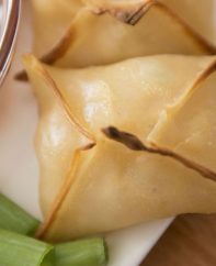 Baked shrimp wontons are delicious