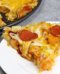 This French Fry Pizza is easy to make and super tasty