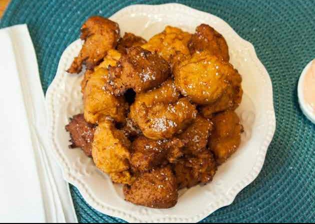 Sweet Potato Tater tots with a sprinkling of sea salt