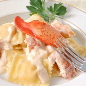 Lobster ravioli cream sauce