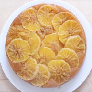 This Orange Upside Down Cake recipe is easy to make, beautiful and delicious