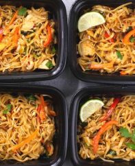 Chicken Pad Thai Meal Prep - an easy way to enjoy pad thai flavors on-the-go