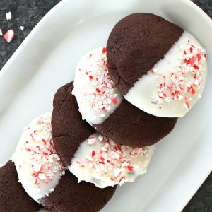 These Chocolate Candy Cane Cookies are delicious holiday baking and easy to make