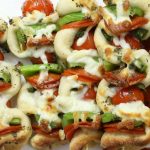 Pizza kabobs puffy and golden