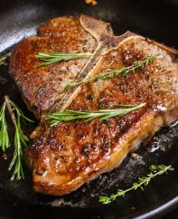 This Porterhouse Steak rivals that of your favorite steakhouse restaurant! For an expensive cut like this, you will want it to come out amazingly tender, juicy and flavorful. Here you’ll learn everything you need to know to make them perfect every time!