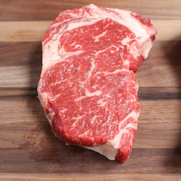 Raw rib eye