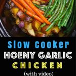 The easiest, most unbelievably delicious Slow Cooker Honey Garlic Chicken With Veggies. It’s one of my favorite crock pot recipes. Succulent chicken cooked in honey, garlic, soy sauce and mixed vegetables. Preparation is an easy 15 minutes. Easy one pot recipe. Video recipe. | Tipbuzz.com
