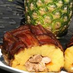 Smoked swineapple on a serving platter