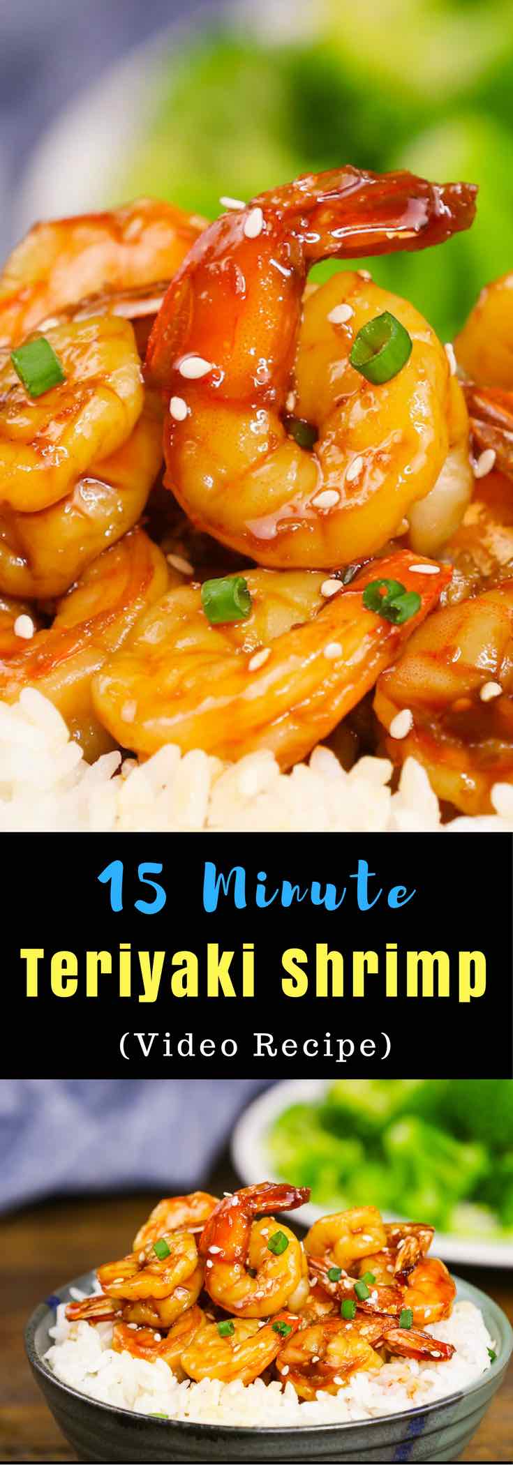 Mouthwatering teriyaki shrimp is sticky and slightly sweet, perfect as a quick weeknight dinner you can make in 15 minutes with under 300 calories.